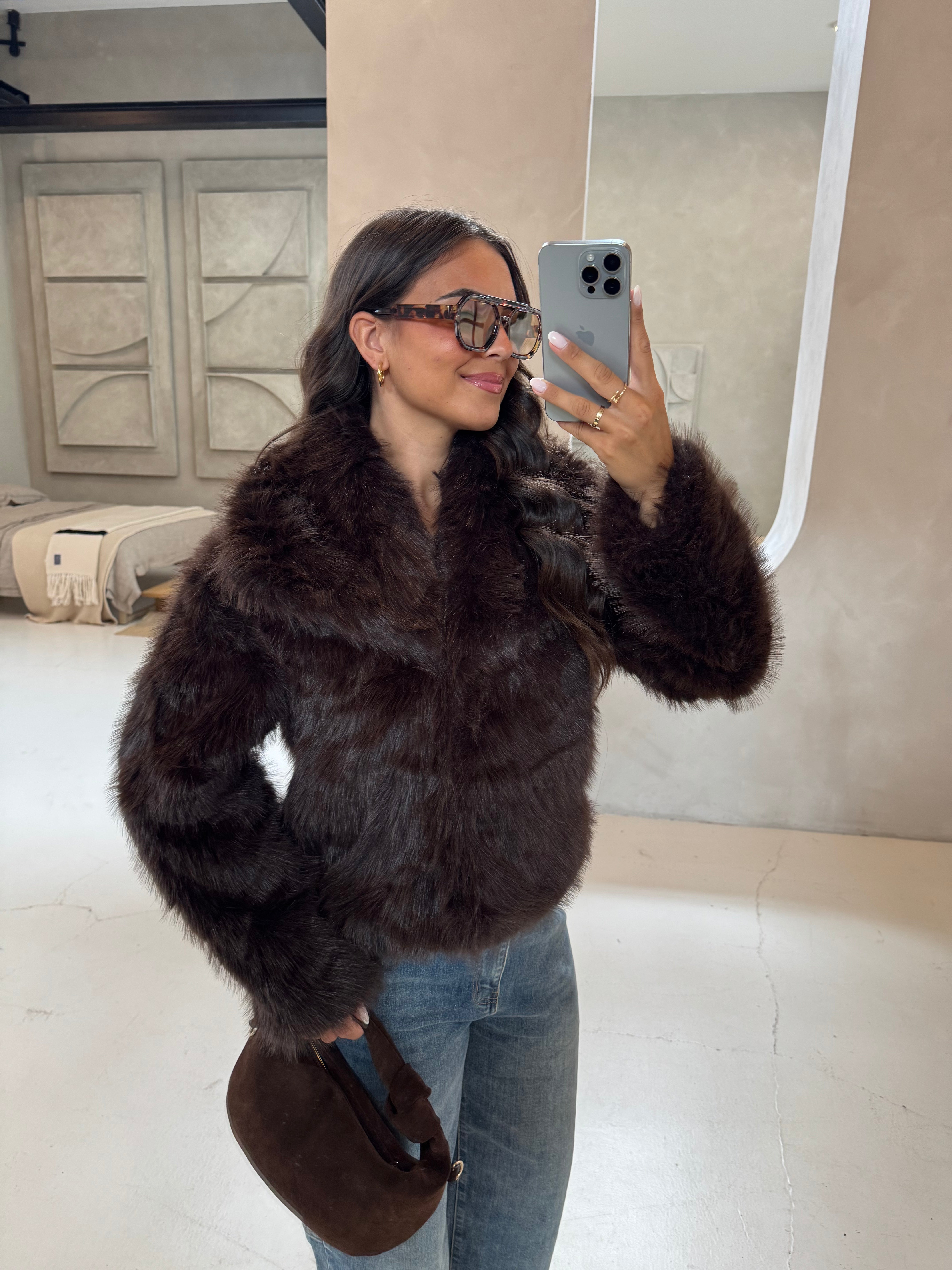 Fourrure JADE courte marron