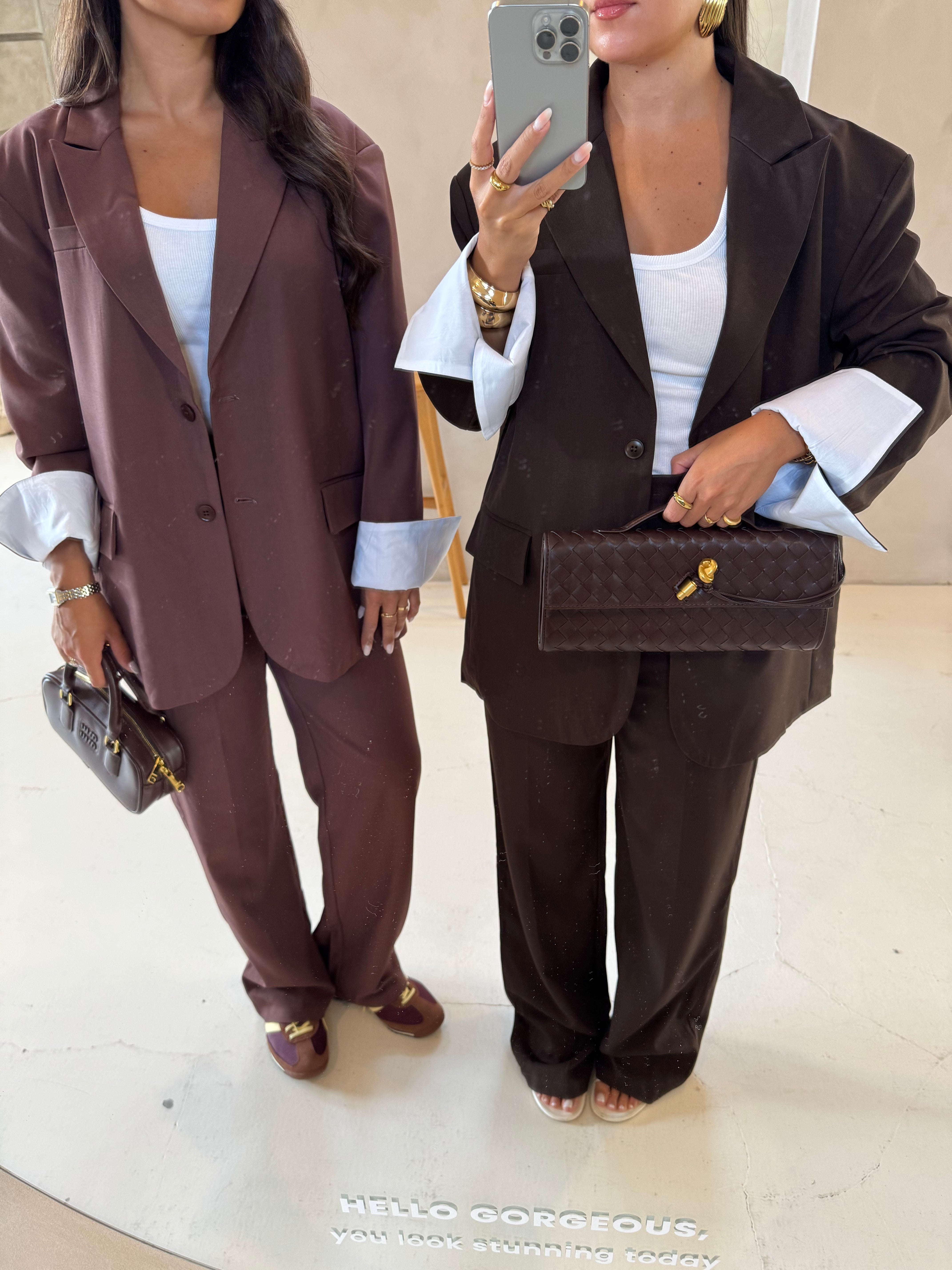 Pantalon ASTRID fluide COFFEE (m756)