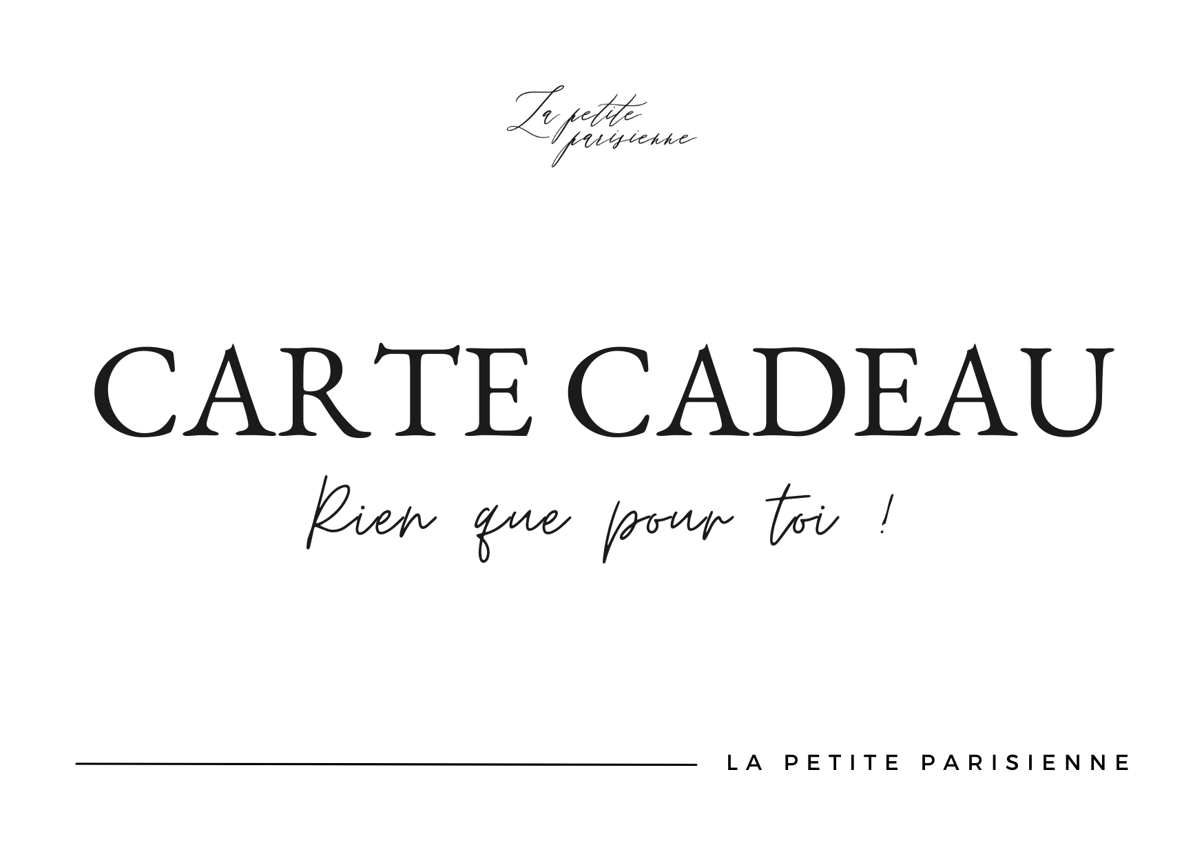 Carte-cadeau LA PETITE PARISIENNE